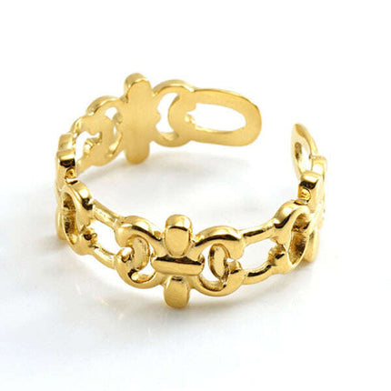 Fashionable and personalized retro style ring gold living ring - Très Elite