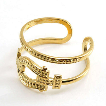 Fashionable and personalized retro style ring gold living ring - Très Elite