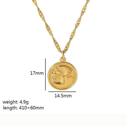 Fashionable and versatile heart-shaped textured pendant necklace - Très Elite