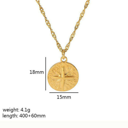 Fashionable and versatile heart-shaped textured pendant necklace - Très Elite