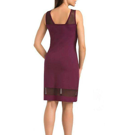 Feminine Black Nightgown with Mesh Details - Très Elite