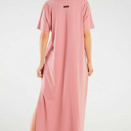 Feminine Elegance Side-Slit Maxi Dress - Très Elite