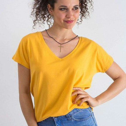 Feminine Heart-Cut Neck Cotton T-Shirt for Women - Très Elite