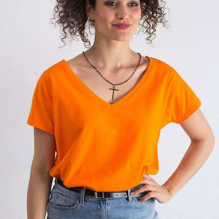 Feminine Heart-Cut Neck Cotton T-Shirt for Women - Très Elite