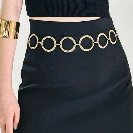 Ferroalloy Chic Circle Link Belt: The Ultimate Fashion Accessory