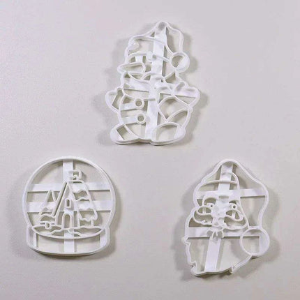 Festive Cookie Cutter Set: Create Charming Gingerbread & Santa Treats for Holiday Baking Fun - Très Elite