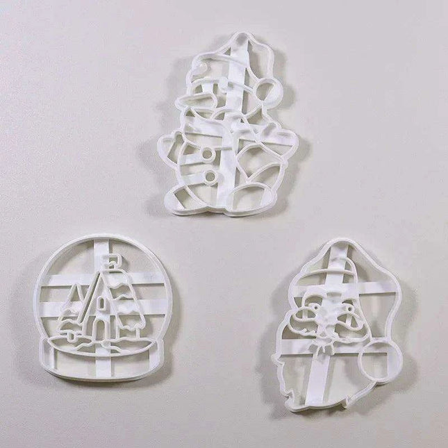 Festive Cookie Cutter Set: Create Charming Gingerbread & Santa Treats for Holiday Baking Fun