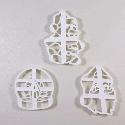 Festive Cookie Cutter Set: Create Charming Gingerbread & Santa Treats for Holiday Baking Fun - Très Elite