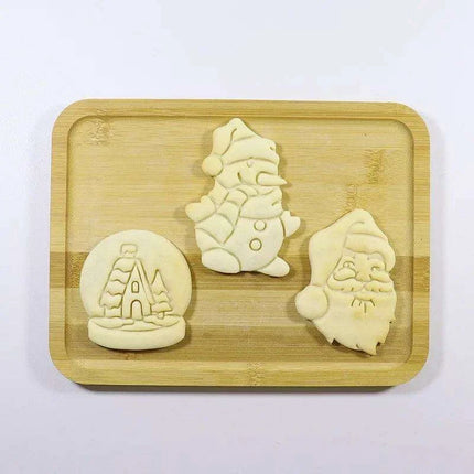 Festive Cookie Cutter Set: Create Charming Gingerbread & Santa Treats for Holiday Baking Fun - Très Elite