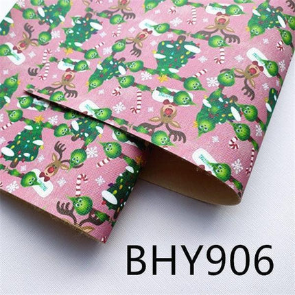 Festive Faux Leather Crafting Kit with Christmas Character Prints - DIY Creative Bundle - Très Elite