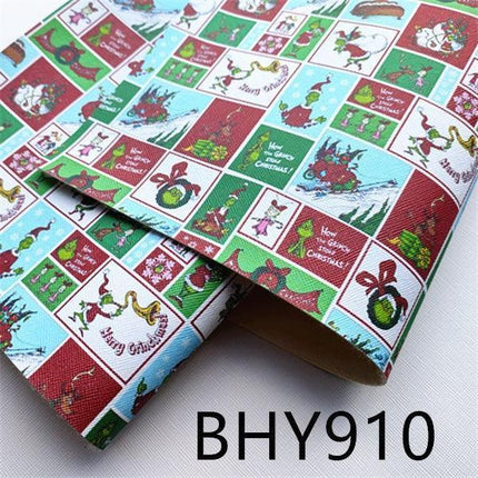 Festive Faux Leather Crafting Kit with Christmas Character Prints - DIY Creative Bundle - Très Elite