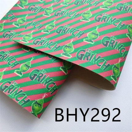 Festive Faux Leather Crafting Kit with Christmas Character Prints - DIY Creative Bundle..