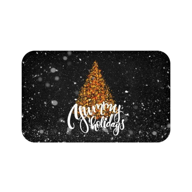 Festive Memory Foam Plaid Bath Mat