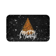 Festive Memory Foam Plaid Bath Mat - Très Elite