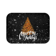 Festive Memory Foam Plaid Bath Mat - Très Elite