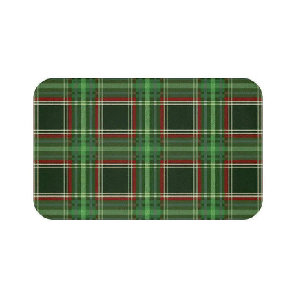 Festive Plaid Christmas Bath Mat for a Cozy Bathroom Retreat