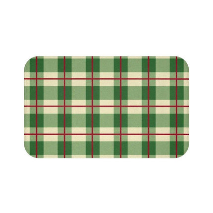 Festive Plaid Luxury Memory Foam Bath Mat