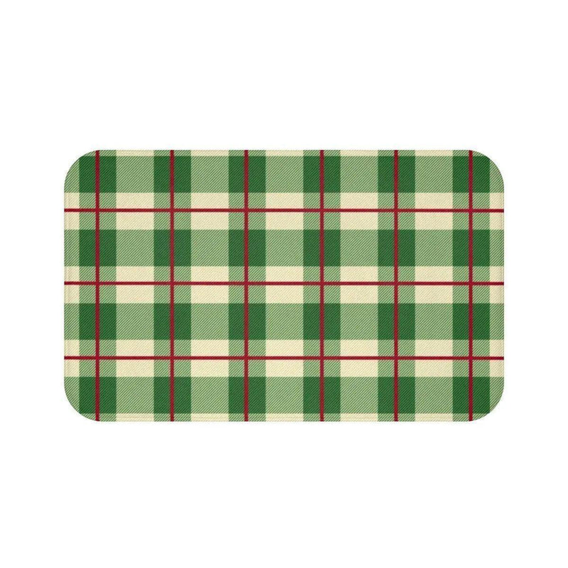 Festive Plaid Luxury Memory Foam Bath Mat - Très Elite