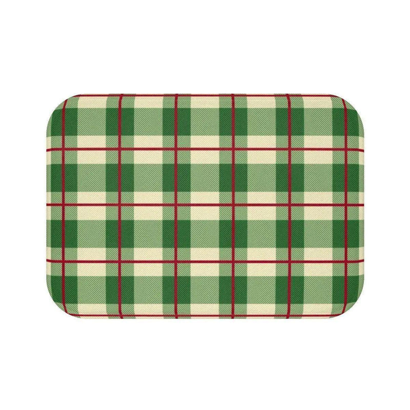 Festive Plaid Luxury Memory Foam Bath Mat - Très Elite