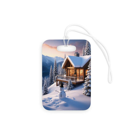 Festive Puppy Travel Tags for Holiday Adventurers