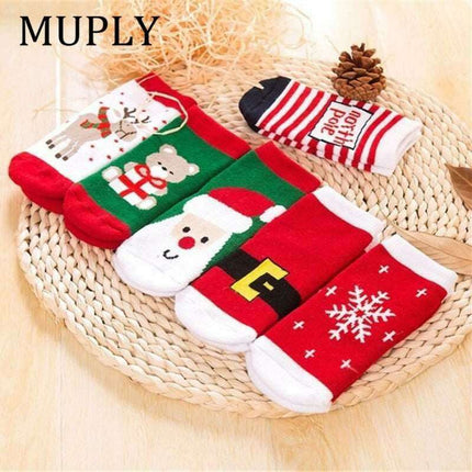 Festive & Snug: Holiday Cotton Socks for Babies - Très Elite