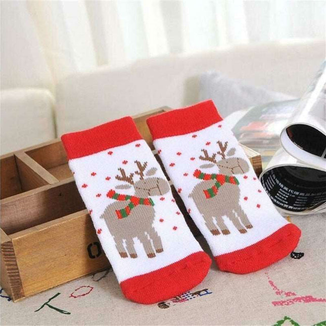 Festive & Snug: Holiday Cotton Socks for Babies