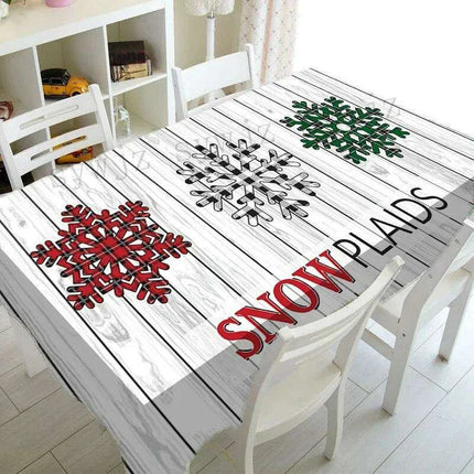 Festive Waterproof Polyester Christmas Lightweight Tablecloth for Holiday Partie..