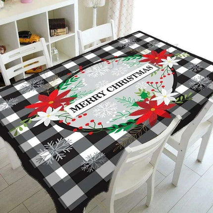Festive Waterproof Polyester Christmas Lightweight Tablecloth for Holiday Partie- Très Elite- Très Elite