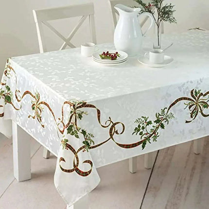 Festive Waterproof Polyester Christmas Lightweight Tablecloth for Holiday Partie- Très Elite- Très Elite
