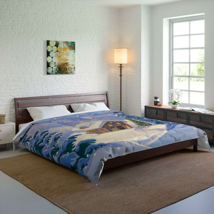 Festive Winter Wonderland Plush Comforter - Luxurious Polyester Bedding - Très Elite