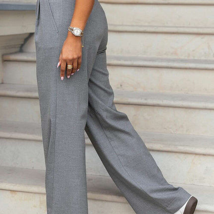 Fine Grey Trousers Model 205921 Classic Feminine Everyday - Très Elite