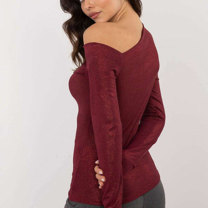 Fitted Blouse Model 203304 With Asymmetric Neckline - Très Elite