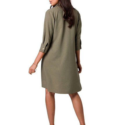 Flared Neckline Office Dress for Stylish Getaways - Très Elite