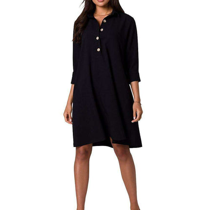 Flared Neckline Office Dress for Stylish Getaways