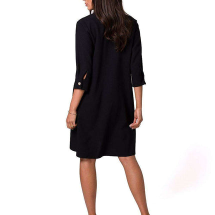 Flared Neckline Office Dress for Stylish Getaways - Très Elite