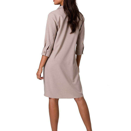 Flared Neckline Office Dress for Stylish Getaways - Très Elite
