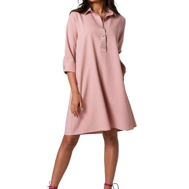 Flared Neckline Office Dress for Stylish Getaways