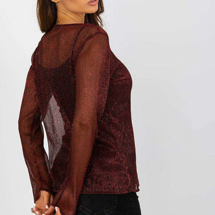 Floral Brooch Adorned Blouse with Strapless Design - Très Elite