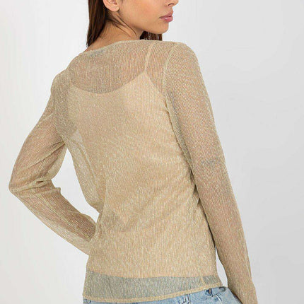 Floral Brooch Adorned Blouse with Strapless Design - Très Elite