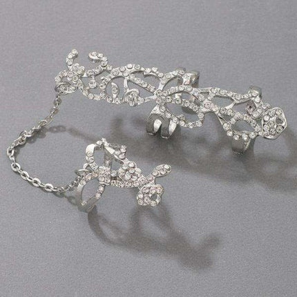 Floral Chain Carved Ring - Exquisite Fashion Accessory - Très Elite