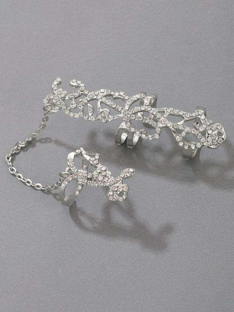 Floral Chain Carved Ring - Exquisite Fashion Accessory