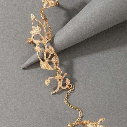 Floral Chain Carved Ring - Exquisite Fashion Accessory - Très Elite