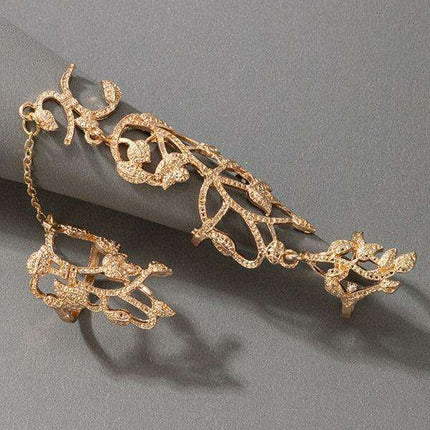 Floral Chain Carved Ring - Exquisite Fashion Accessory - Très Elite