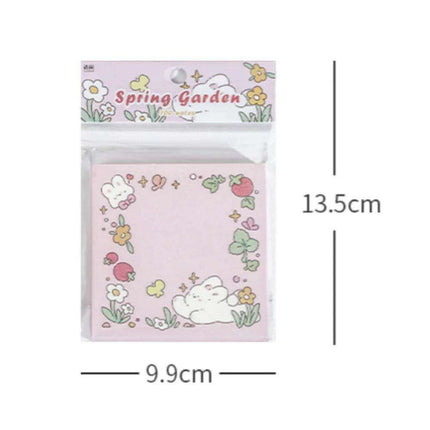 Floral Charm Pocket Memo Set - 100 Sheets, 8x8cm, 66g - Très Elite