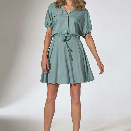 Floral Chic Kimono Mini Dress with Adjustable Waist and Stylish Patches - Très Elite