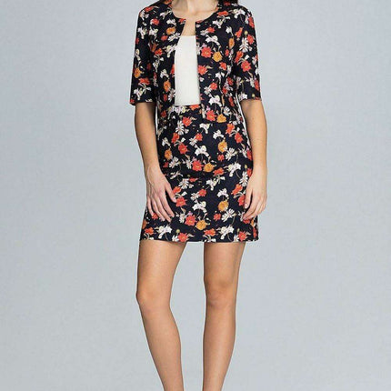 Floral Chic Skirt and Blazer Set - Très Elite