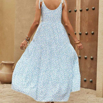 Floral Delight Adjustable Back Summer Dress - Très Elite