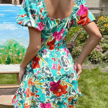 Floral Dream V-Neck Dress - A Stylish Choice for Modern Women - Très Elite