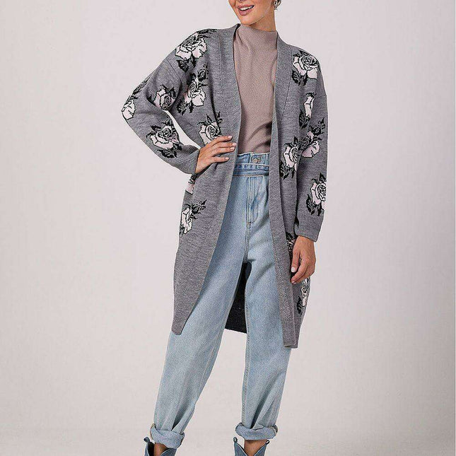 Floral Elegance Knit Cardigan