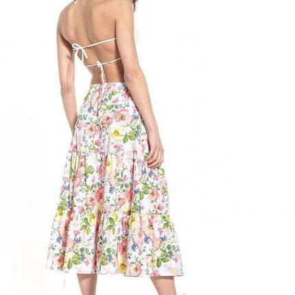 Floral Elegance Long Cotton Skirt - Tessita - Très Elite